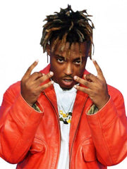  Jarad Anthony Higgins Juice Wrld Orange Leather Jacket