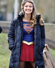 Kara Danvers Supergirl Blue Puffer Coat