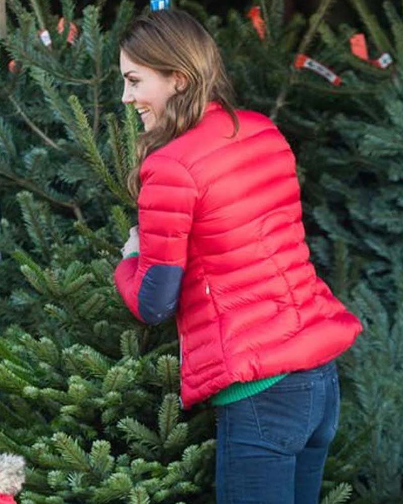 Kate Middleton Red Puffer Jacket