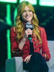 Katherine McNamara Big Slick 2026 Red Military Jacket