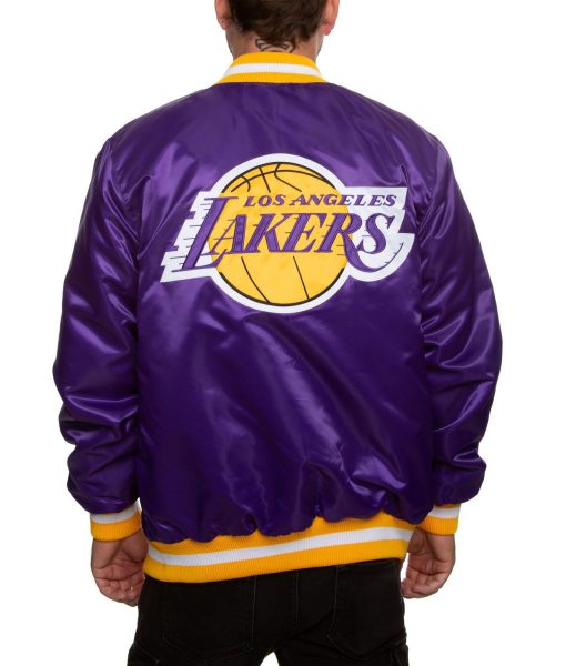 LA Lakers Purple Satin Jacket