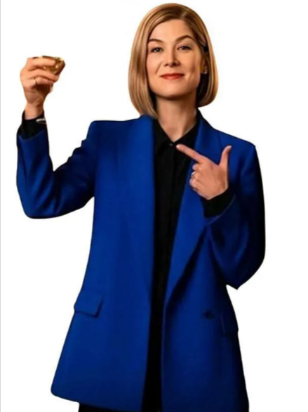 Ladies First 2026 Rosamund Pike Blue Blazer