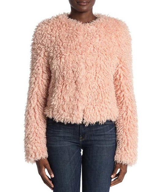The Equalizer 2021 Delilah McCall Pink Fur Jacket