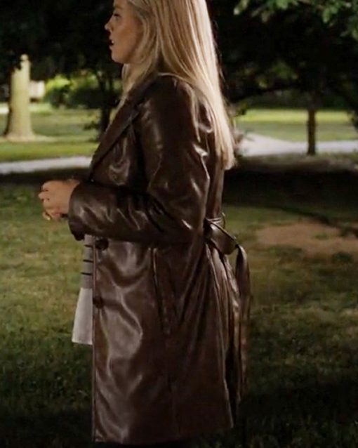 The Sex Lives of College Girls Reneé Rapp Brown Leather Coat