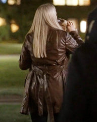 The Sex Lives of College Girls Reneé Rapp Brown Leather Coat