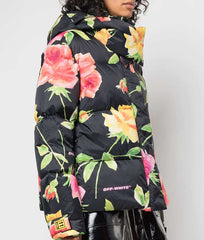Emily In Paris Lily Collins Floral Puffer Jacket