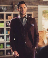 Lucifer Morningstar Maroon Suit