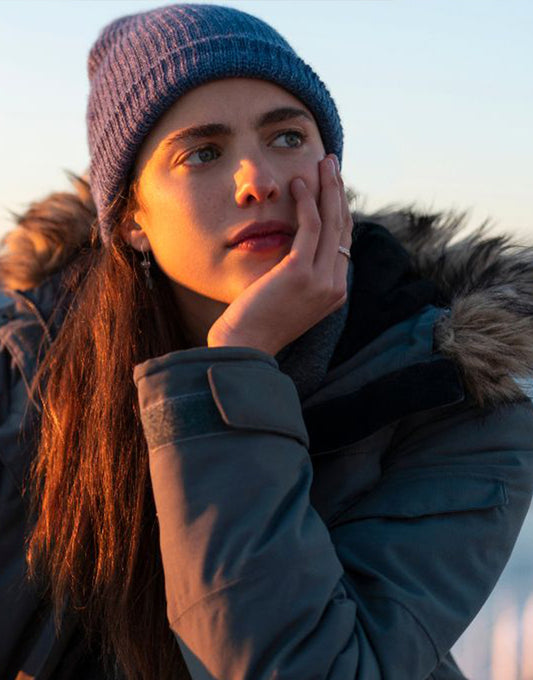 Maid 2021 Margaret Qualley Fur Hooded Jacket