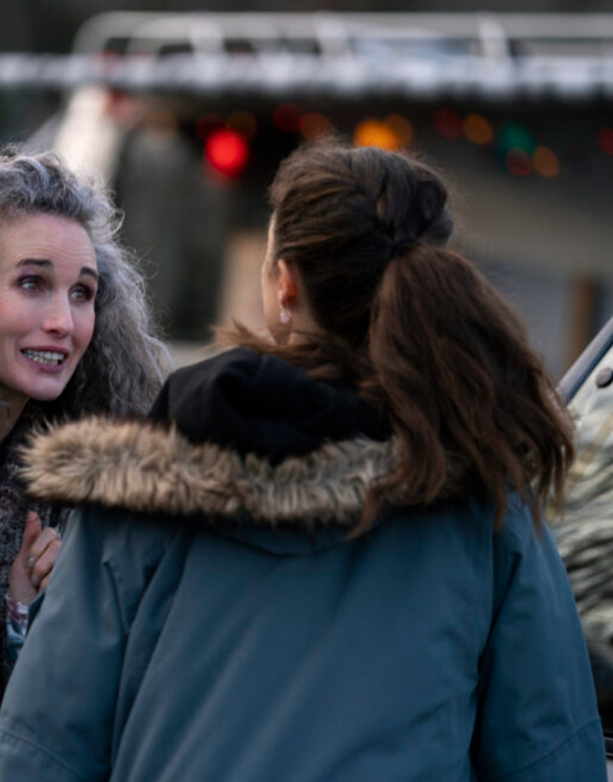Maid 2021 Margaret Qualley Fur Hooded Jacket