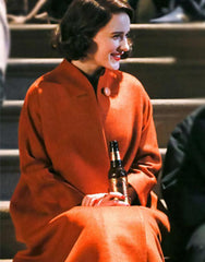 Rachel Brosnahan The Marvelous Mrs. Maisel Orange Coat