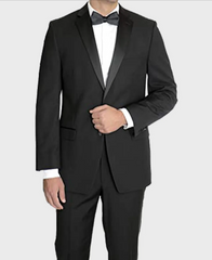 Mens Two Buttons Black Tuxedo Suit
