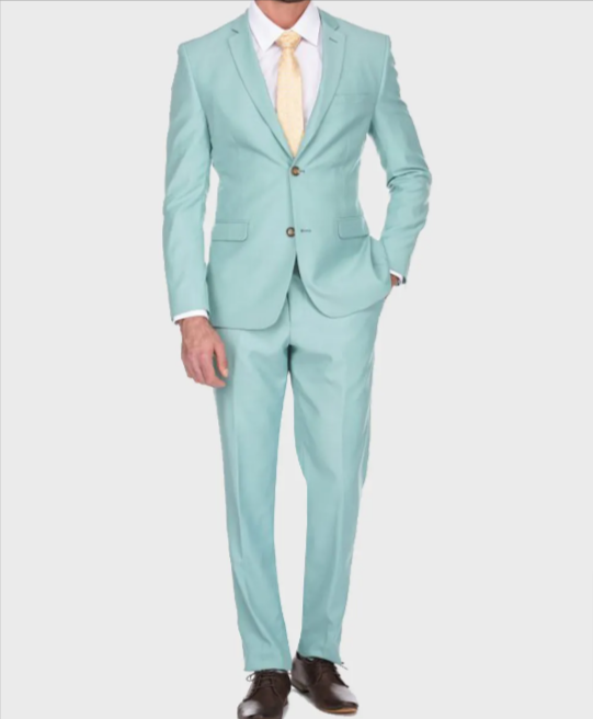 Mens Blue Slimfit Suit