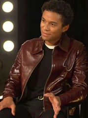 Jaafar Jackson Michael 2026 Brown Leather Jacket