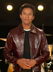 Jaafar Jackson Michael 2026 Brown Leather Jacket