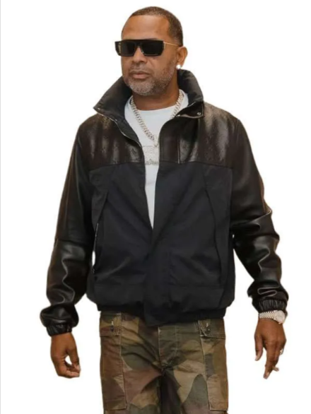 Mike Epps 2026 Black Bomber Jacket