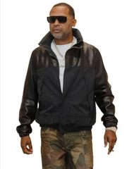 Mike Epps 2026 Black Bomber Jacket