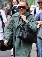 Miley Cyrus Green Trench Coat