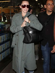 Miley Cyrus Green Trench Coat