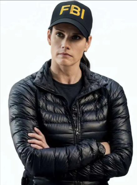 Missy Peregrym CIA 2026 Black Puffer Jacket