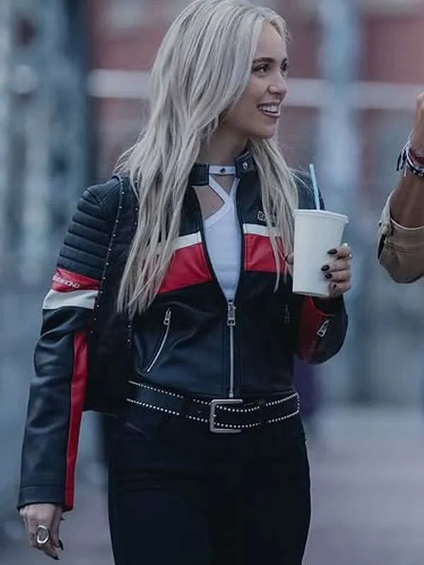 Idolos Ana Mena Biker Leather Jacket