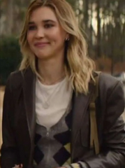 Scream 7 Isabel May Brown Leather Coat