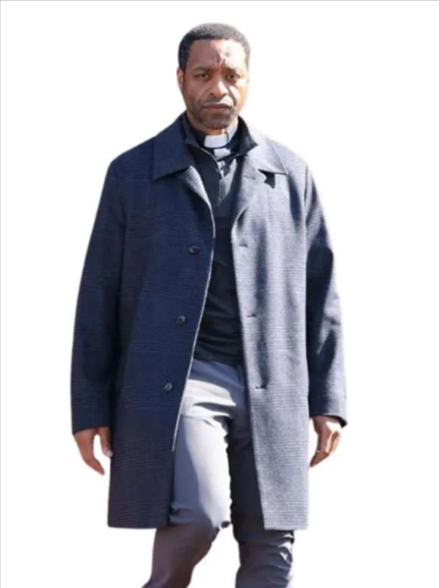 The Exorcist Chiwetel Ejiofor Blue Wool Coat