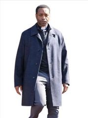 The Exorcist Chiwetel Ejiofor Blue Wool Coat