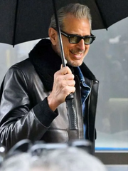NYC Jeff Goldblum Shearling Leather Jacket