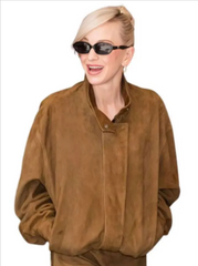 NYC 2026 Anna Faris Brown Jacket