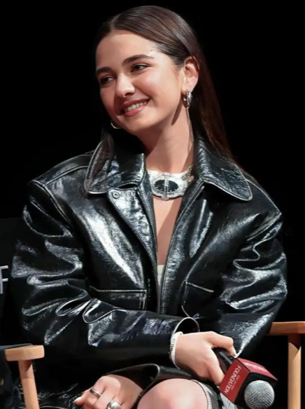 NYC 2026 Mattea Conforti Black Leather Jacket