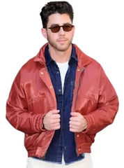 NYC 2026 Nick Jonas Red Jacket
