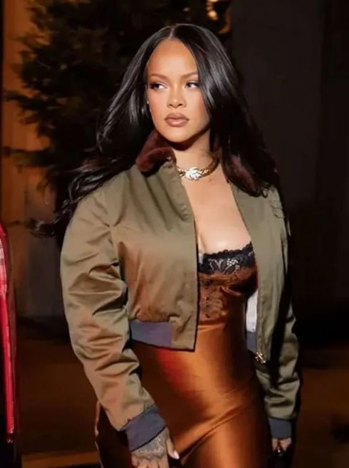 NYC Rihanna Green Cropped Jacket