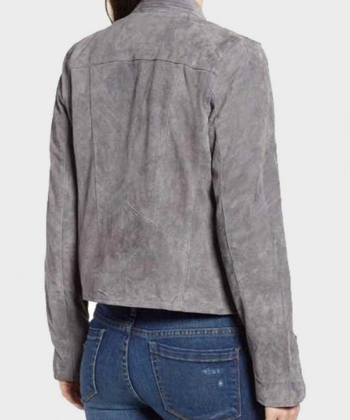 Supergirl S06 Nia Nal Grey Suede Jacket