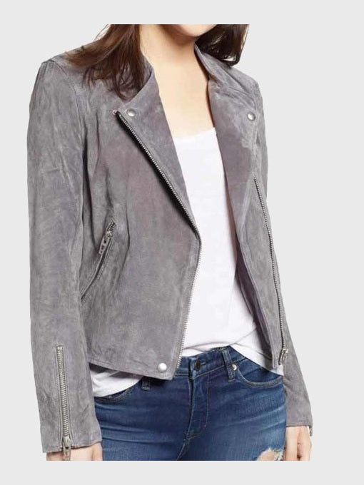Supergirl S06 Nia Nal Grey Suede Jacket