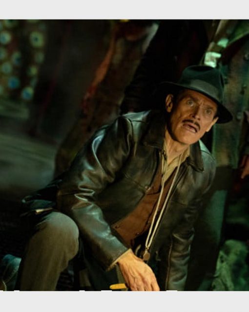 Nightmare Alley Clem Hoately Leather Coat
