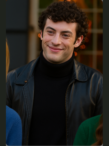 Oh What Fun Dominic Sessa Black Leather Jacket