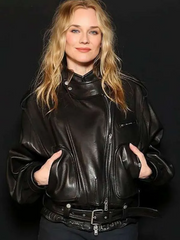 PFW Diane Kruger Leather Jacket