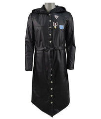 PUBG Black Hooded Trench Coat