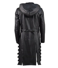 PUBG Black Hooded Trench Coat