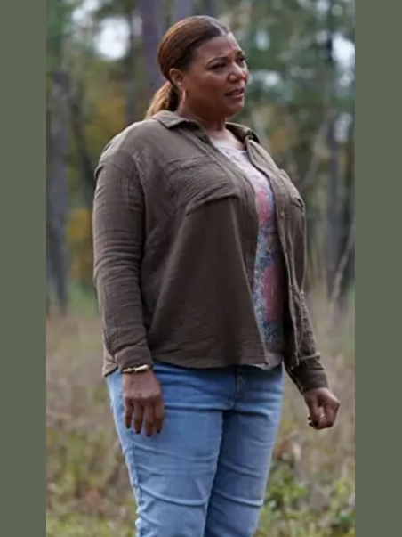 Queen Latifah Tiger Rising Shacket