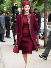 The Marvelous Mrs. Maisel S04 Rachel Brosnahan Maroon Coat