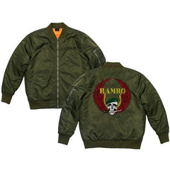 Rambo 5 Last Blood Skull Green Bomber Jacket