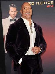 Red Notice Premiere Dwayne Johnson Velvet Blazer