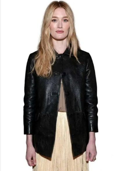 MFW 2026 Sarah Pidgeon Leather Jacket