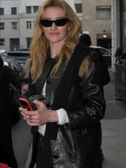 MFW 2026 Sarah Pidgeon Leather Jacket