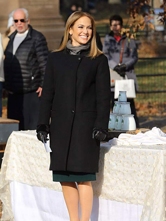 Jennifer Lopez Second Act Black Wool Coat
