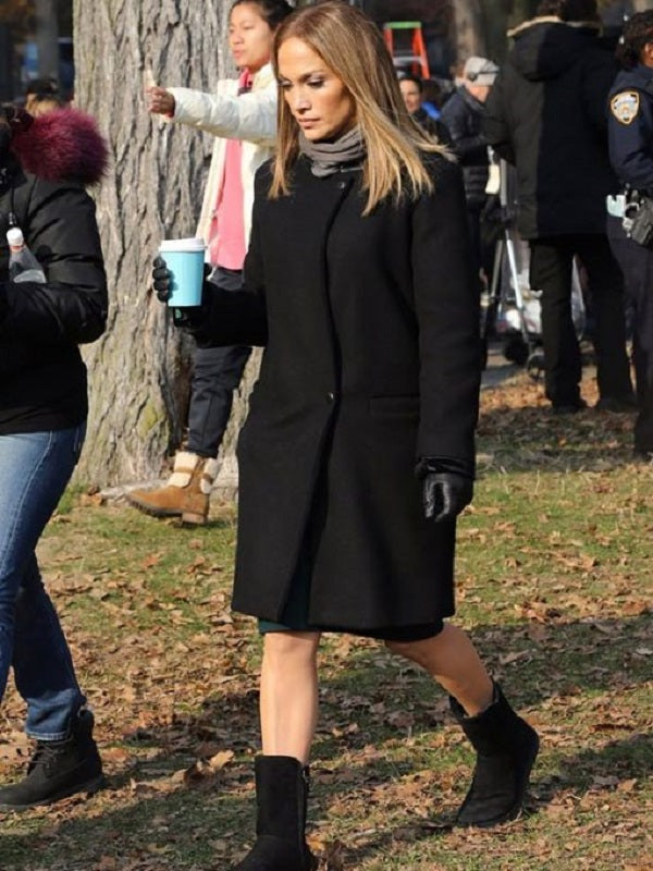 Jennifer Lopez Second Act Black Wool Coat