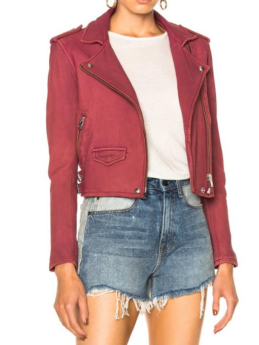 The Woman In The House Season Lisa Red Leather jacket