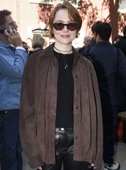 Emma Stone Bugonia Brown Shirt