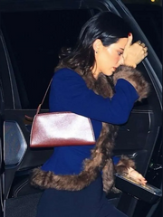 Holiday Party 2025 Kendall Jenner Blue Fur Blazer
